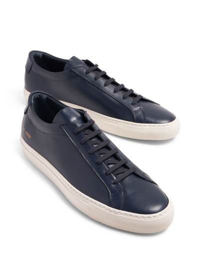 Shop Common Projects Original Achilles Leather Sneakers In Blue