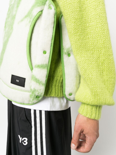 Y-3 Wool-bend Fleece Vest In White