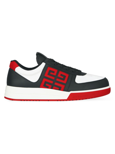 Shop Givenchy Men's G4 Low Top Sneakers In Red Black