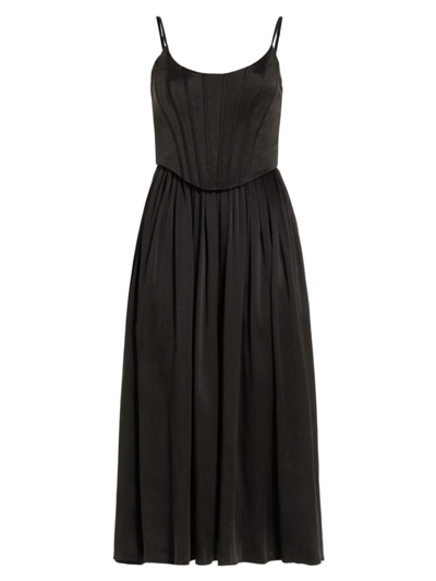 Shop Zimmermann Women's Silk Corset Dress In Black