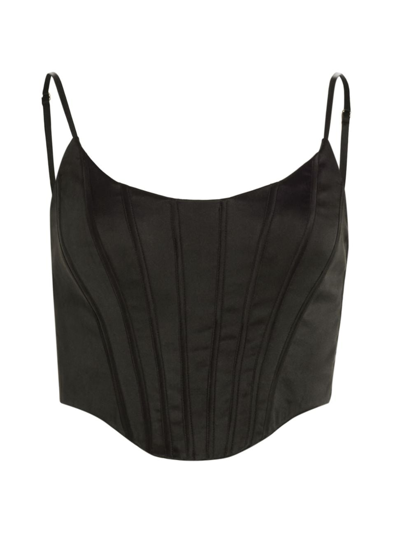 Shop Zimmermann Women's Silk Corset Top In Black