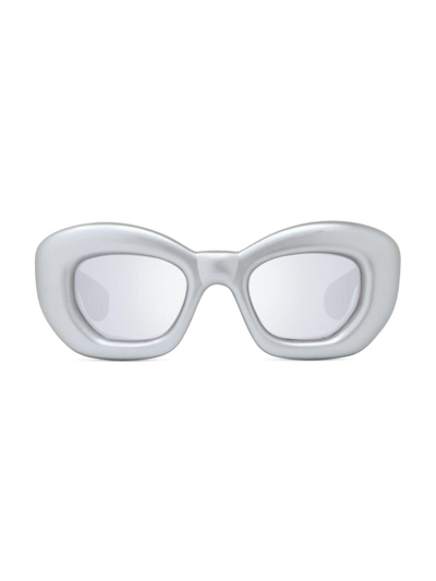 Shop Loewe Women's Inflated 47mm Cat-eye Sunglasses In Grey