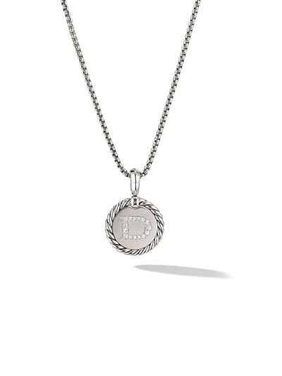 Shop David Yurman Women's Initial Charm With Pavé Diamonds In Initial D