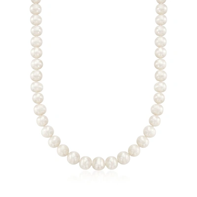 Ross-simons 8.5-9.5mm Cultured Pearl Necklace With Sterling Silver In Multi