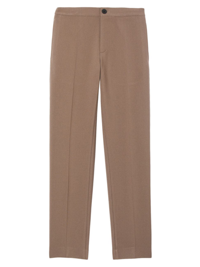 Shop Sandro Men's Jersey Pants In Taupe