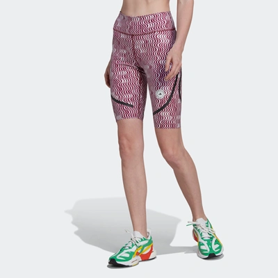 Shop Adidas Originals Women's Adidas By Stella Mccartney Truepurpose Printed Cycling Leggings In White