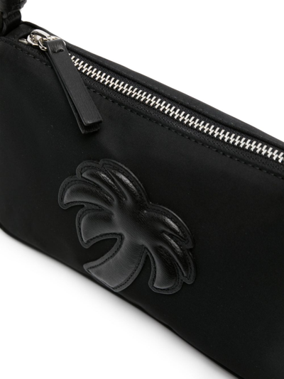 Shop Palm Angels Palm-appliqué Shoulder Bag In Black