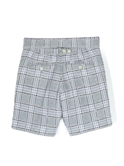 Shop Thom Browne Tweed-print Shorts In Grey