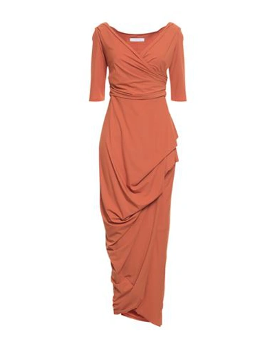 Shop Chiara Boni La Petite Robe Woman Maxi Dress Rust Size 12 Polyamide, Elastane In Red