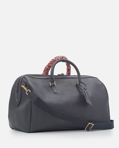 Shop Golden Goose Duffle Bag Smooth Calfskin Leather In Black