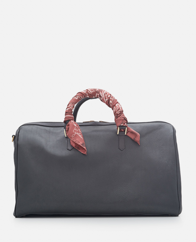 Shop Golden Goose Duffle Bag Smooth Calfskin Leather In Black