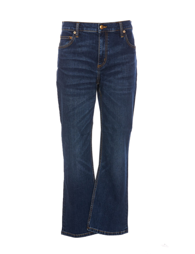 Shop Tory Burch Flare Jeans In Blue