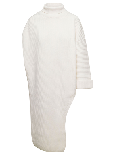 Shop Fabiana Filippi Asymmetric Knit Pull In White