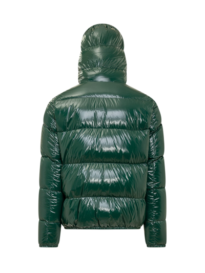 Shop Herno Down Jacket With Hood In Verde College