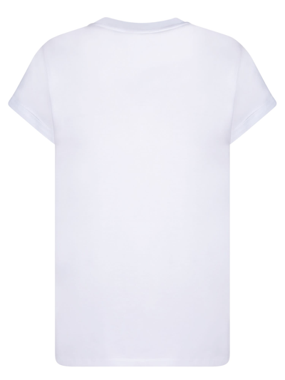 Shop Balmain White Flock T-shirt In Black
