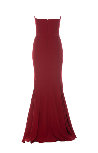 Shop Alexander Mcqueen Peak Corset Evening Dress In Red