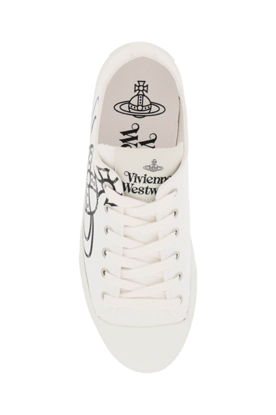 Shop Vivienne Westwood Plimsoll Low Top 2.0 Sneakers In Optic White (white)