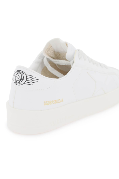 Shop Golden Goose Faux Leather Stardan Sneakers In Optic White (white)