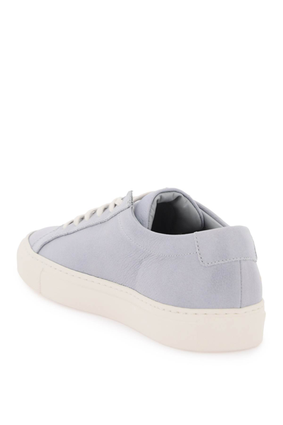 Shop Common Projects Original Achilles Leather Sneakers In Powder Blue (light Blue)