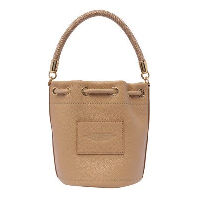 Shop Marc Jacobs The Leather Bucket Bag In Beige