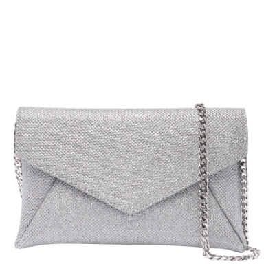 Shop Stuart Weitzman The Loveletter Mini Clutch In Silver