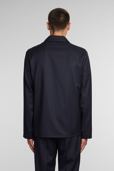 Shop Apc Kerlouan Casual Jacket In Blue Wool