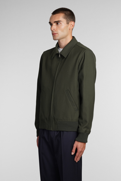 Shop Apc Sutherland Casual Jacket In Green Cotton