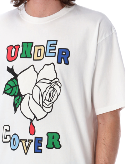 Shop Undercover Roses T-shirt In White