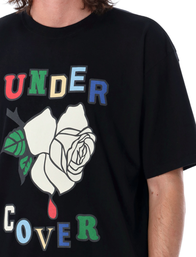 Shop Undercover Roses T-shirt In Black