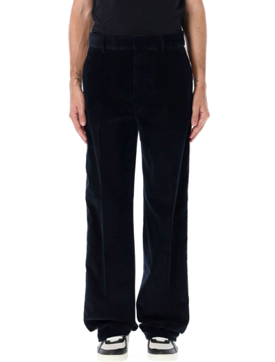 Shop Palm Angels Corduroy Tape Pants In Navy