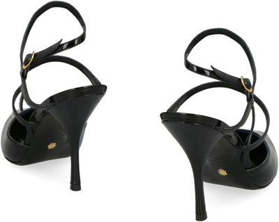 Stuart Weitzman 100mm Strapeze Patent Leather Pumps In Black