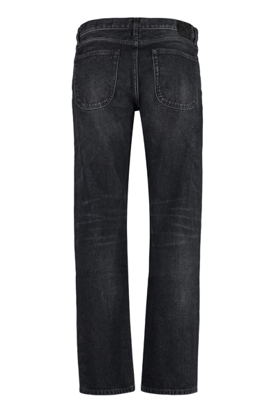 Shop Off-white 5-pocket Straight-leg Jeans In Black