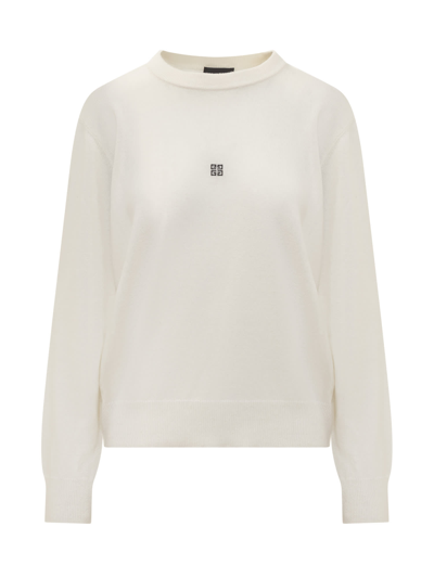Shop Givenchy 4g Sweater In White/black