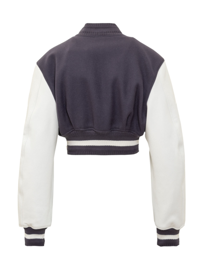 Shop Givenchy Bomber Jacket In Navy/white
