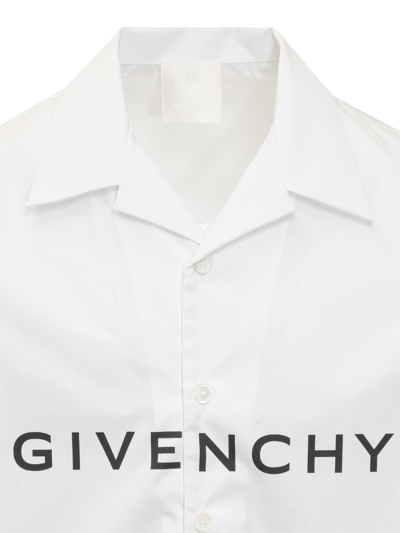 Shop Givenchy Shirt With Logo In White/black