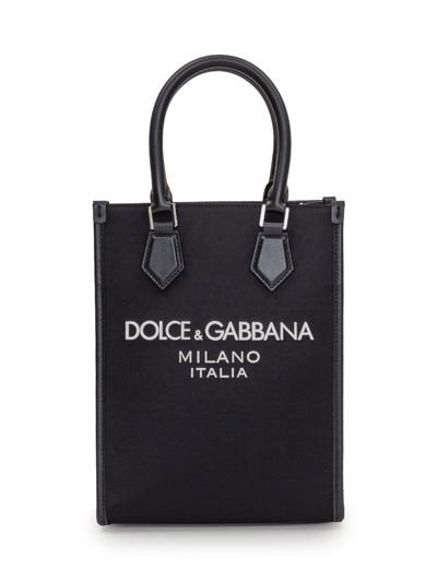 Shop Dolce & Gabbana Shopping Bag In Nero/nero