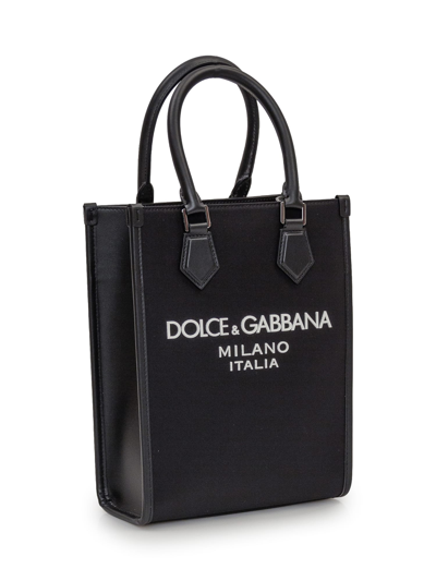 Shop Dolce & Gabbana Shopping Bag In Nero/nero