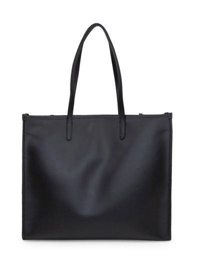 Dolce & Gabbana Smooth Leather Tote Bag In Black