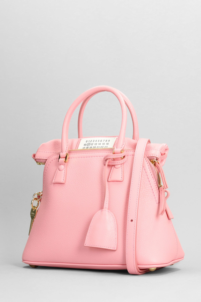 Shop Maison Margiela Shoulder Bag In Rose-pink Leather