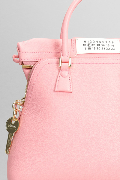 Shop Maison Margiela Shoulder Bag In Rose-pink Leather
