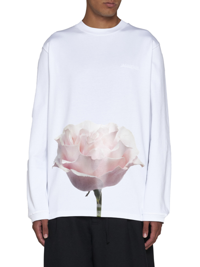 Shop Jacquemus T-shirt In Big Rose White