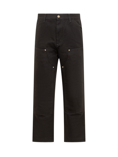 Shop Carhartt Cargo Pants In Black Rinsed