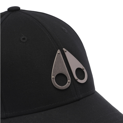 Shop Moose Knuckles Icon Logo Baseball Cap In Black
