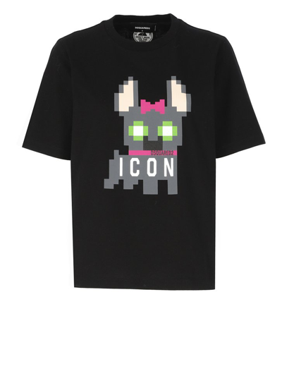 Shop Dsquared2 Icon Pixelated In Black