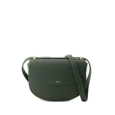 Shop Apc A.p.c. Genève Flap Shoulder Bag In Green