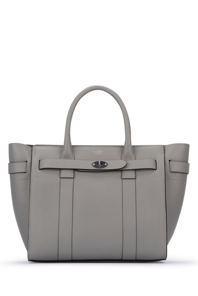 Shop Mulberry Small Bayswater Top Handle Bag In Grey
