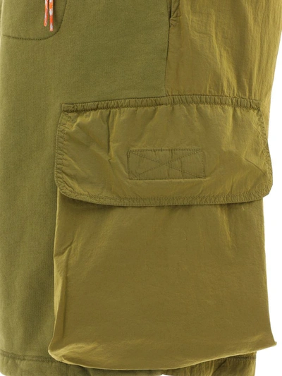 Shop Aries "nylon Hybrid" Cargo Shorts In Green
