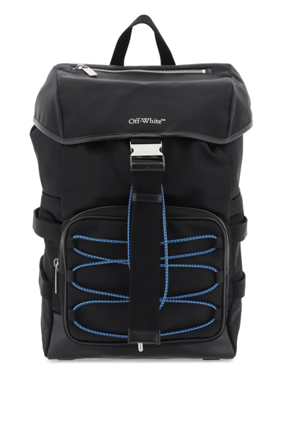Shop Off-white Off White Nylon Backpack With Logo In Black