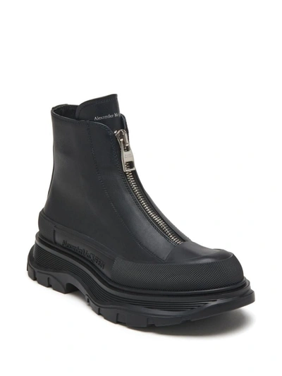 Shop Alexander Mcqueen Tread Slick Ankle Boots In Black