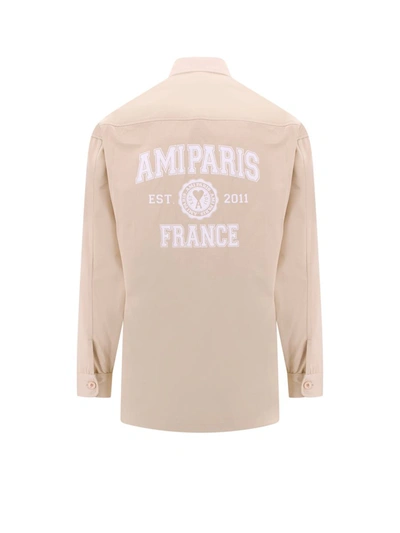 Shop Ami Alexandre Mattiussi Ami Paris Shirt In Beige